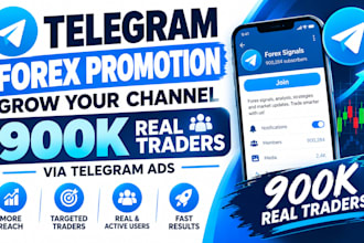 telegram forex promotion, grow your channel 900k real traders via telegram ads