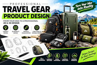 design travel gear, smart luggage, outdoor products and portable equipment