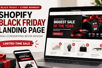 design a high converting shopify black friday and cyber monday landing page