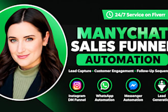 build manychat sales funnel automation for lead generation