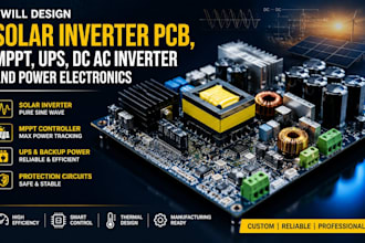 design solar inverter pcb, mppt, ups, dc ac inverter and power electronics
