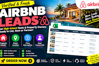 generate airbnb leads for host, managers and short term rental property owners