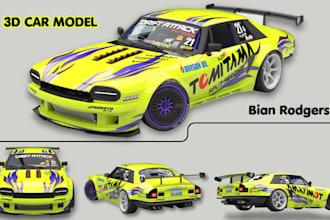 do 3d car modeling, machine parts, vehicle and rc car model for 3d printing