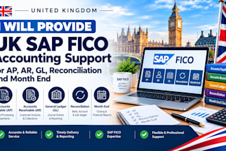 provide UK sap fico accounting support for ap ar gl reconciliation and month end