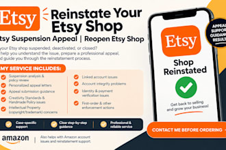 reinstate etsy shop etsy suspension appeal  reopen etsy suspension amazon