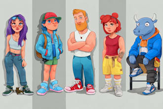 design a professional cartoon character