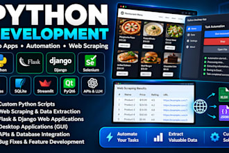 build a python flask or django web application