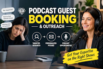 do podcast guest booking guest pitching targeted outreach podcast guest research