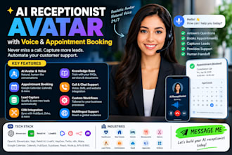 build an ai receptionist avatar with voice and appointment booking agent system