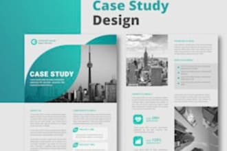 design a professional case study, company flyer or brochure