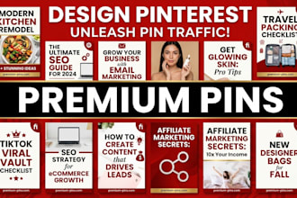 design pinterest pin, for your esty shop and products