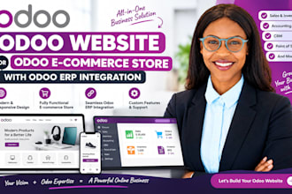design odoo website or odoo e commerce store with odoo erp integration