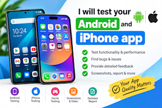 test your mobile app and provide detailed feedback