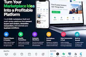 build a multi vendor b2b marketplace saas website with booking