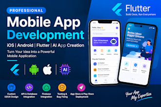 build mobile app development ios android app flutter developer ai app creation