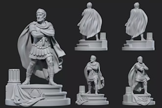 3mf optimized for bambu lab,digital 3dsculpt,stl,historical figures,3dp,figurine