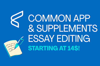 edit your common app and supplemental college essays