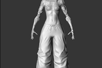 create 3d model for 3d printable sculpt, 3d character modeling, bjd, miniature