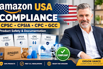 handle amazon cpsc, cpsia, CPC and gcc product compliance