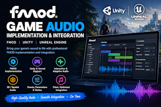implement fmod audio in your unity or unreal engine game sound design
