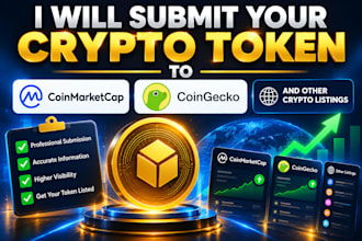 submit and list your crypto token on coinmarketcap and coingecko