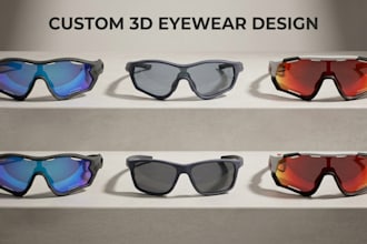 design custom eyewear and sunglasses for 3d cad models 3d rendering 3d printing