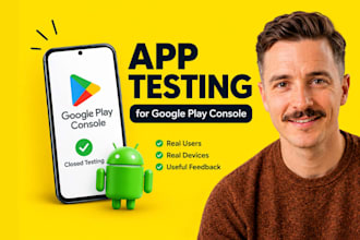 provide 12 google play testers for closed testing and app testing