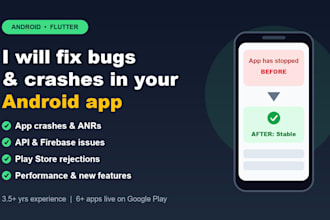 fix bugs and crashes in your android or flutter app