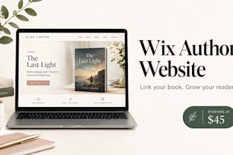 design a wix author website that links to your book and grows your readers