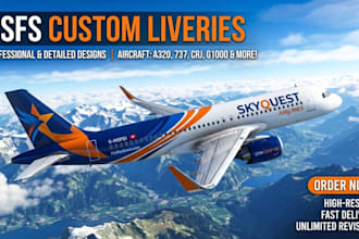 create msfs 2020 and msfs 2024 virtual airline livery for msfs