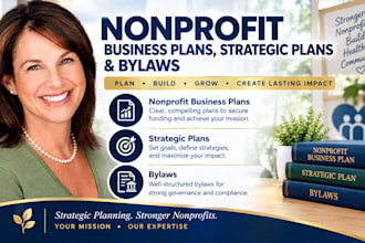 write professional nonprofit business plans, strategic plans, and bylaws