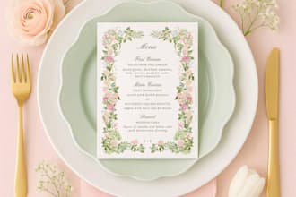 recreate your wedding invitation or menu from your pinterest inspiration