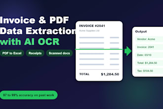 extract invoice and pdf data to excel with ai ocr