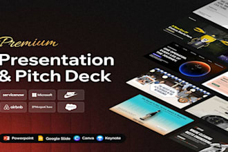 do powerpoint presentation, google slides design and investor pitch deck