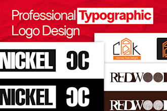 professionally design a typographic logo for your company