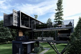 design 3d shipping container homes, tiny container houses with rendering