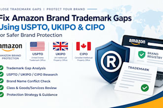 do amazon brand trademark gaps using uspto ukipo cipo for safer brand protection