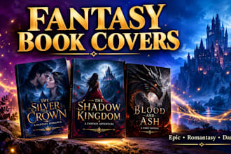 design an epic fantasy or romantasy book cover for your novel