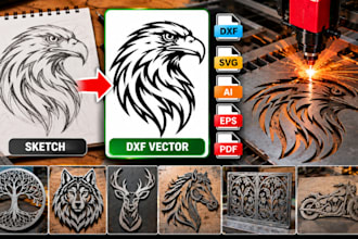 convert hand sketches into clean dxffiles for cnc plasma cutting and fabrication