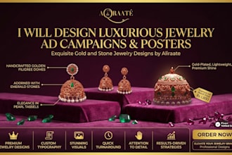 design an elegant jewelery campaign for your brand
