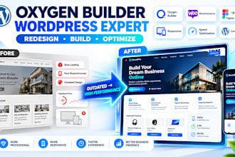 be your oxygen builder expert for woocommerce and wordpress websites