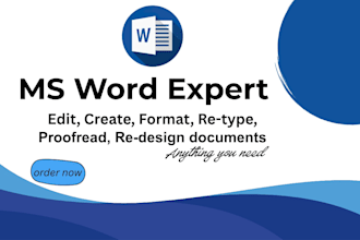 do professional ms word document designing and formatting