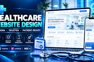 do medical clinic website design with appointment booking and responsive layout