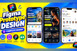 make web design prototype, app design prototype, figma prototype for ios andriod