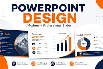 design professional powerpoint presentation and modern slide