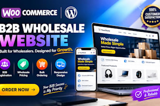design a woocommerce wholesale b2b ecommerce website