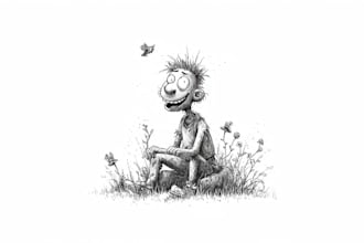 draw ink and pencil illustration for you