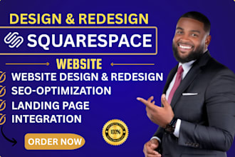 do  modern squarespace website design, redesign squarespace