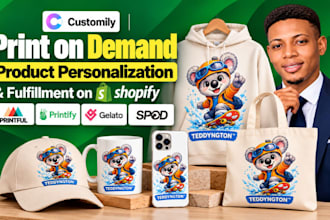 do customily product personalization shopify print on demand printful printify