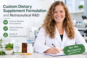 custom dietary supplement formulation and nutraceutical rd